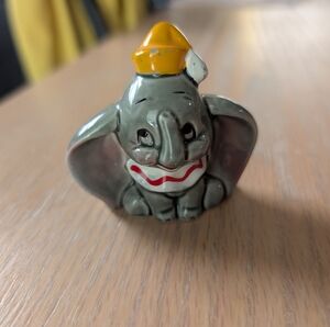 Vintage Walt Disney 2.5" Ceramic Dumbo Elephant Figurine Made In Japan